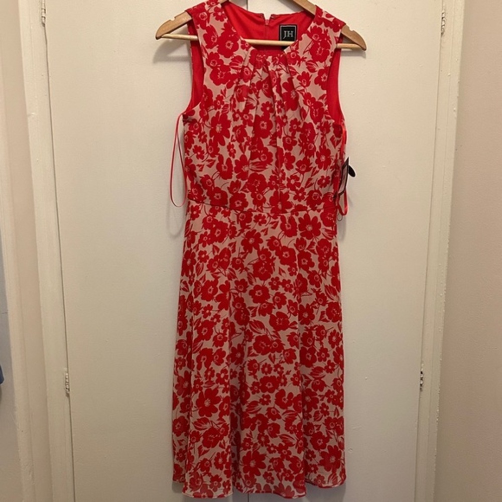 NWT JH Orange Cream Floral Sleeveless